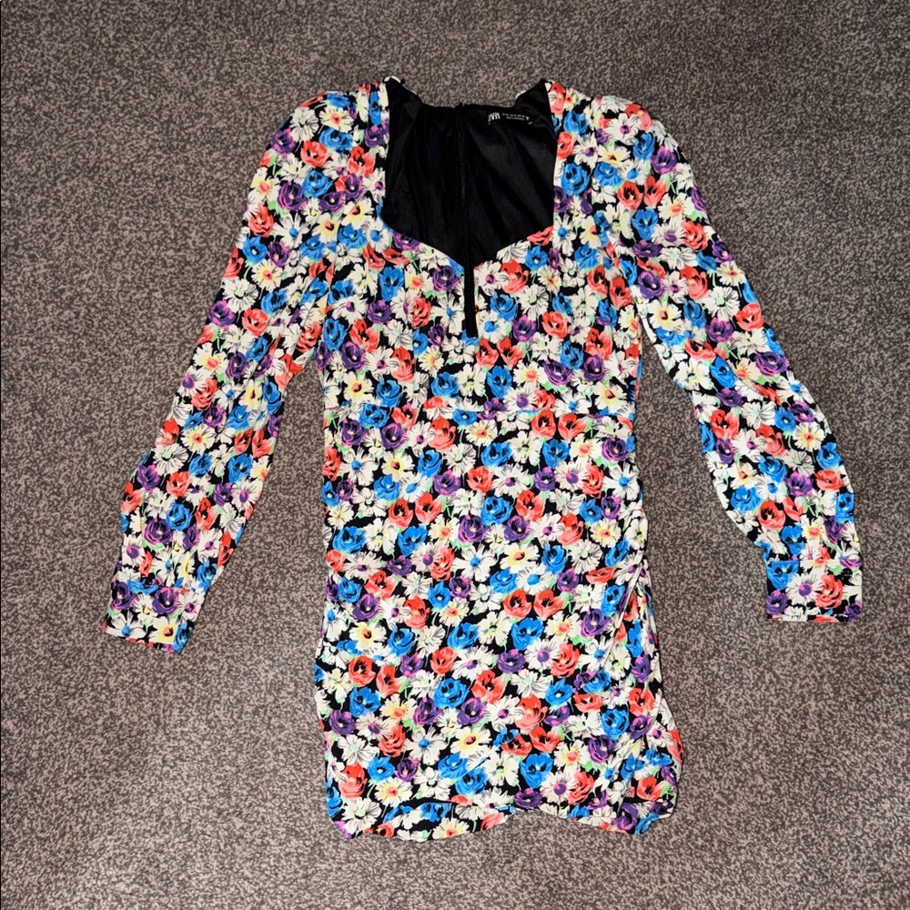Zara Floral Mini Dress - Multicolor